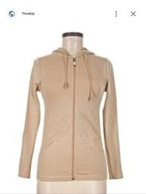 NWT / New Mix Tan Zip-Up Hooded Sweatshirt